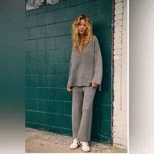 Free People Beach Hailee Sweater Set Gray **$128 value**